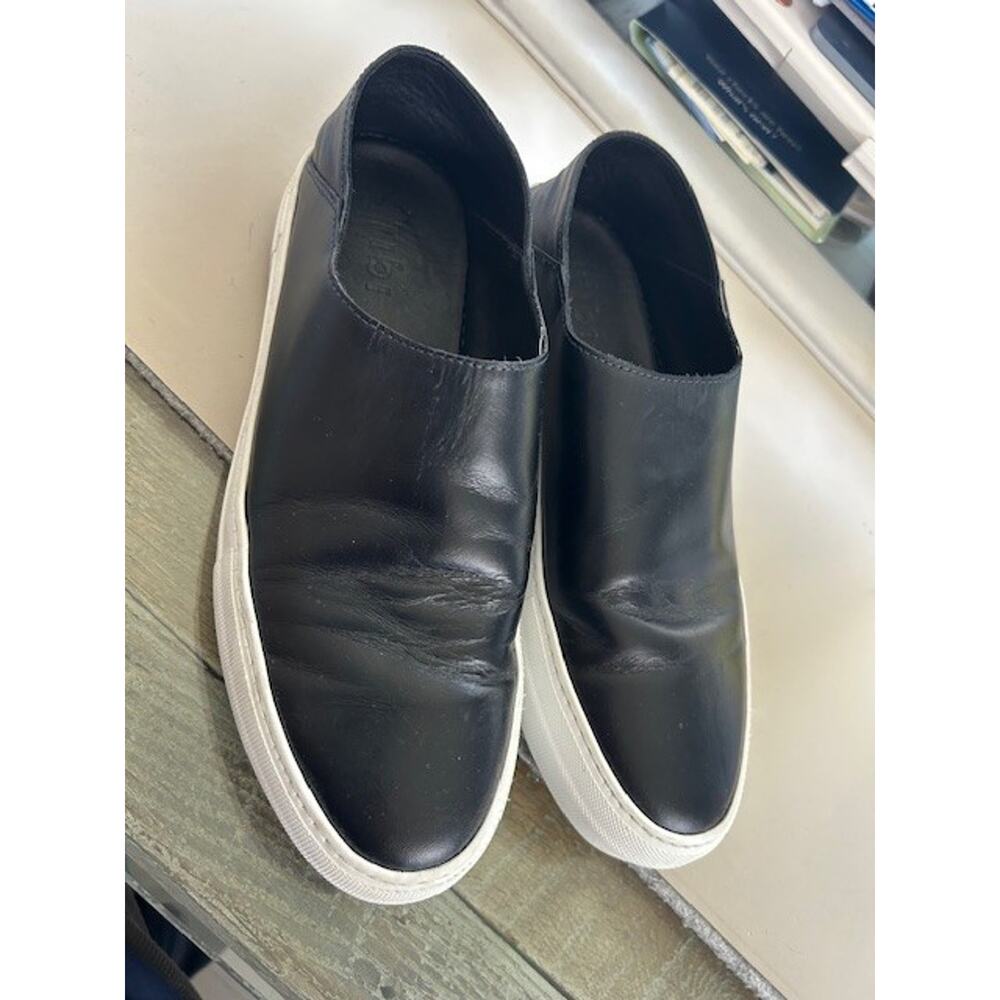 Tibi Leather Slip Ons Sneaker Black Size 8